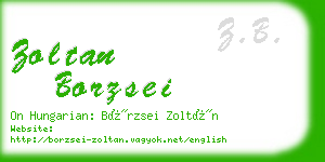 zoltan borzsei business card